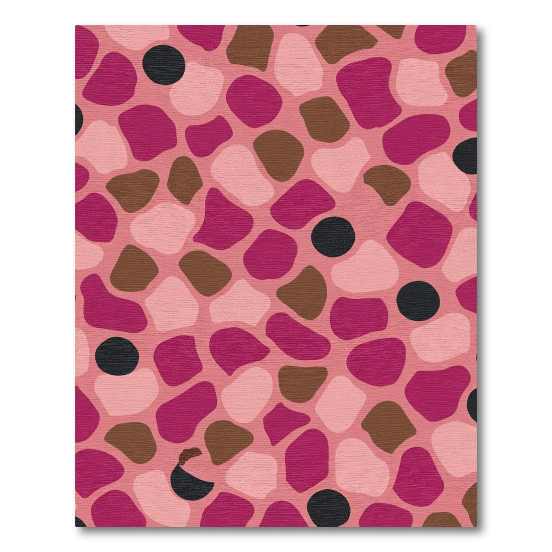 Pink Organic Irregular Shapes Collage Rug