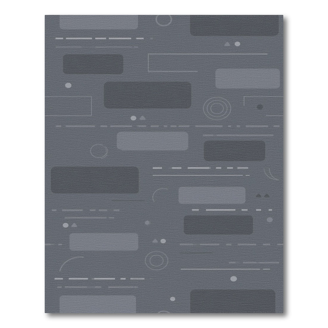 Grey Geometric Grey Area Rug