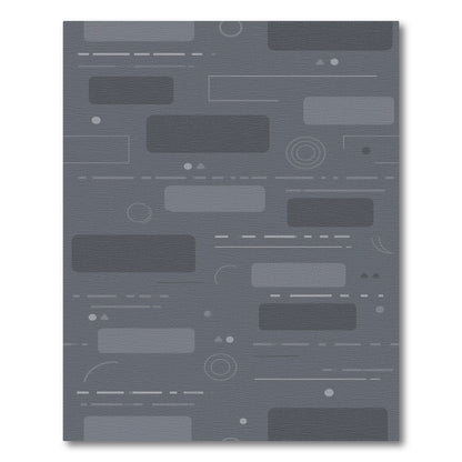 Grey Geometric Grey Area Rug