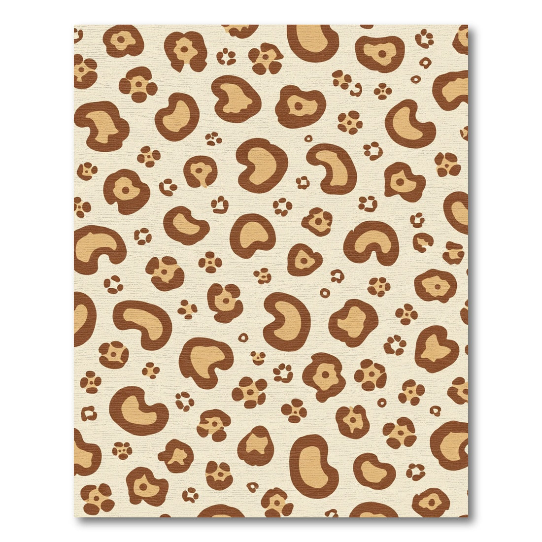 Cream Brown Animal Spot Repeat Rug