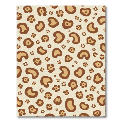 Cream Brown Animal Spot Repeat Rug