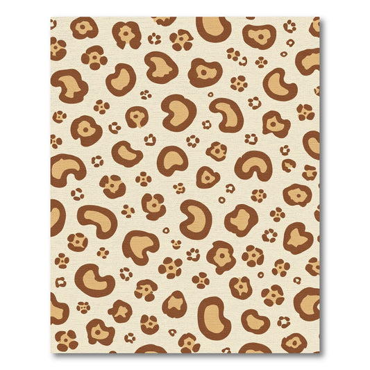 Cream Brown Animal Spot Repeat Rug