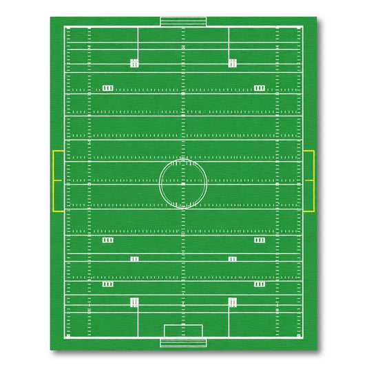 Green Gridiron Field Line FootballRug Rug