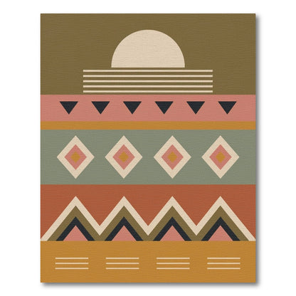 Southwestern Geometric Sun Area Rug