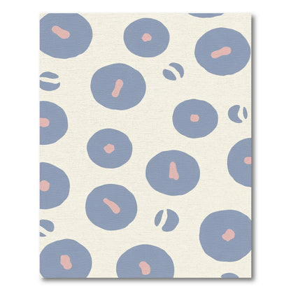 Blue Pink Abstract Circles Rug