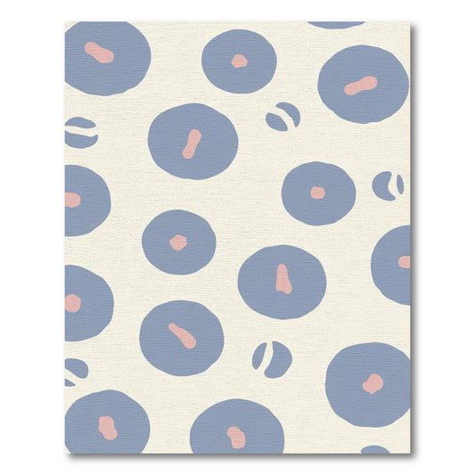 Blue Pink Abstract Circles Rug