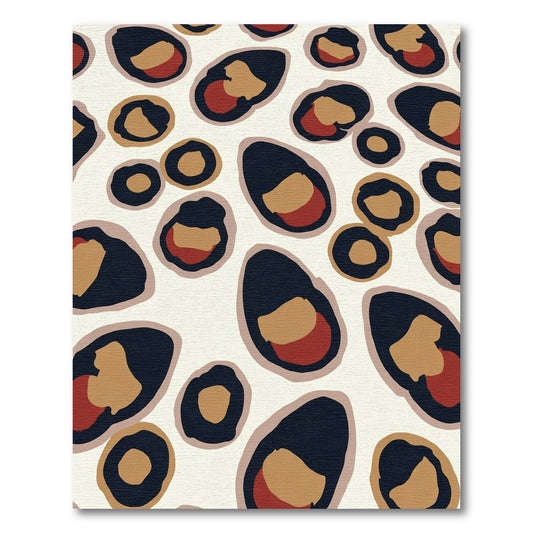 Abstract Leopard Spot Rococo Style Rug