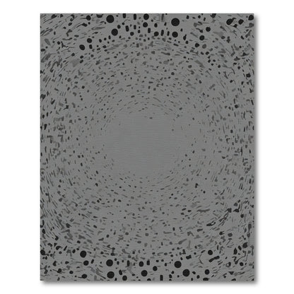 Monochromatic Speckled Swirl Abstract Rug