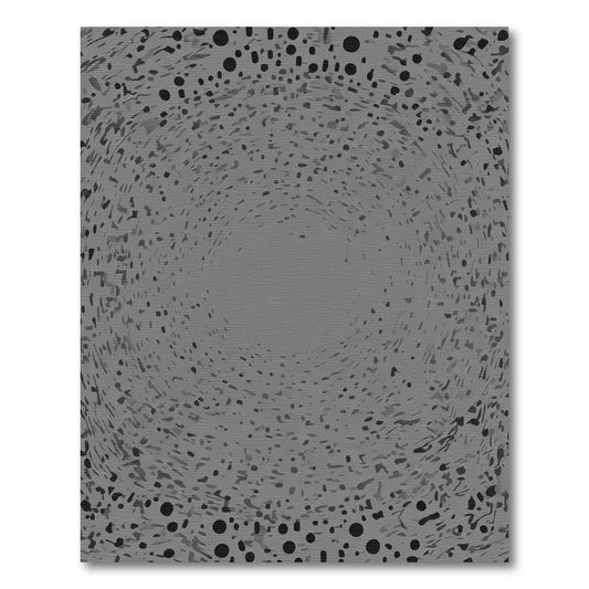 Monochromatic Speckled Swirl Abstract Rug