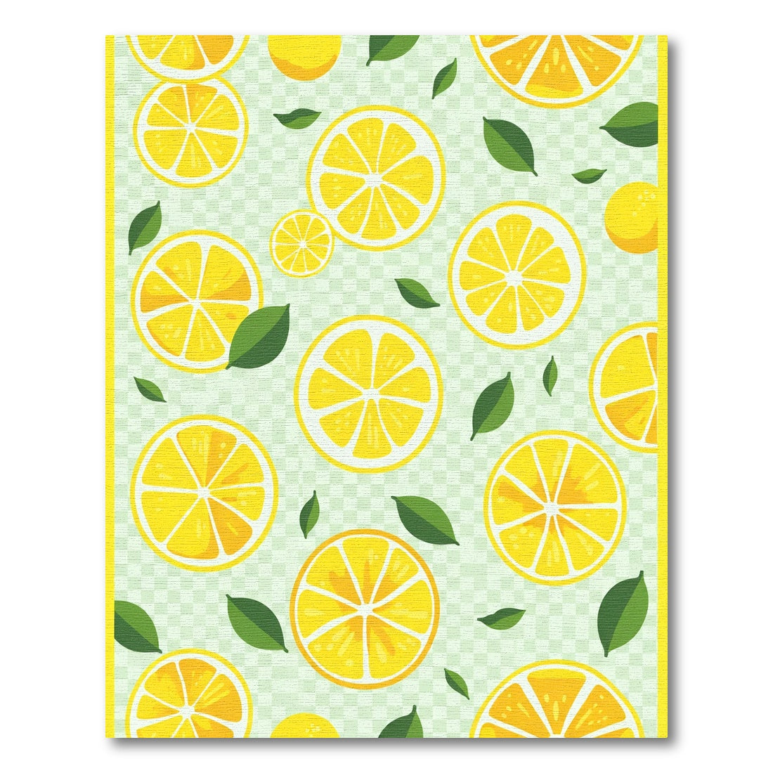 Yellow Citrus Slices Scatter Design Rug