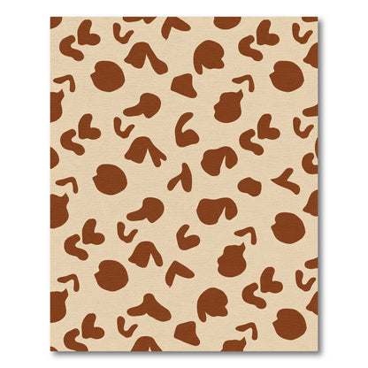 Brown Spots Animal Print Rug