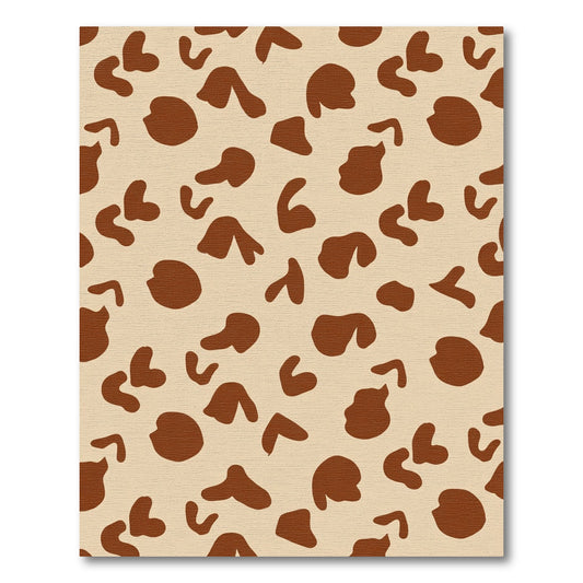 Brown Spots Animal Print Rug
