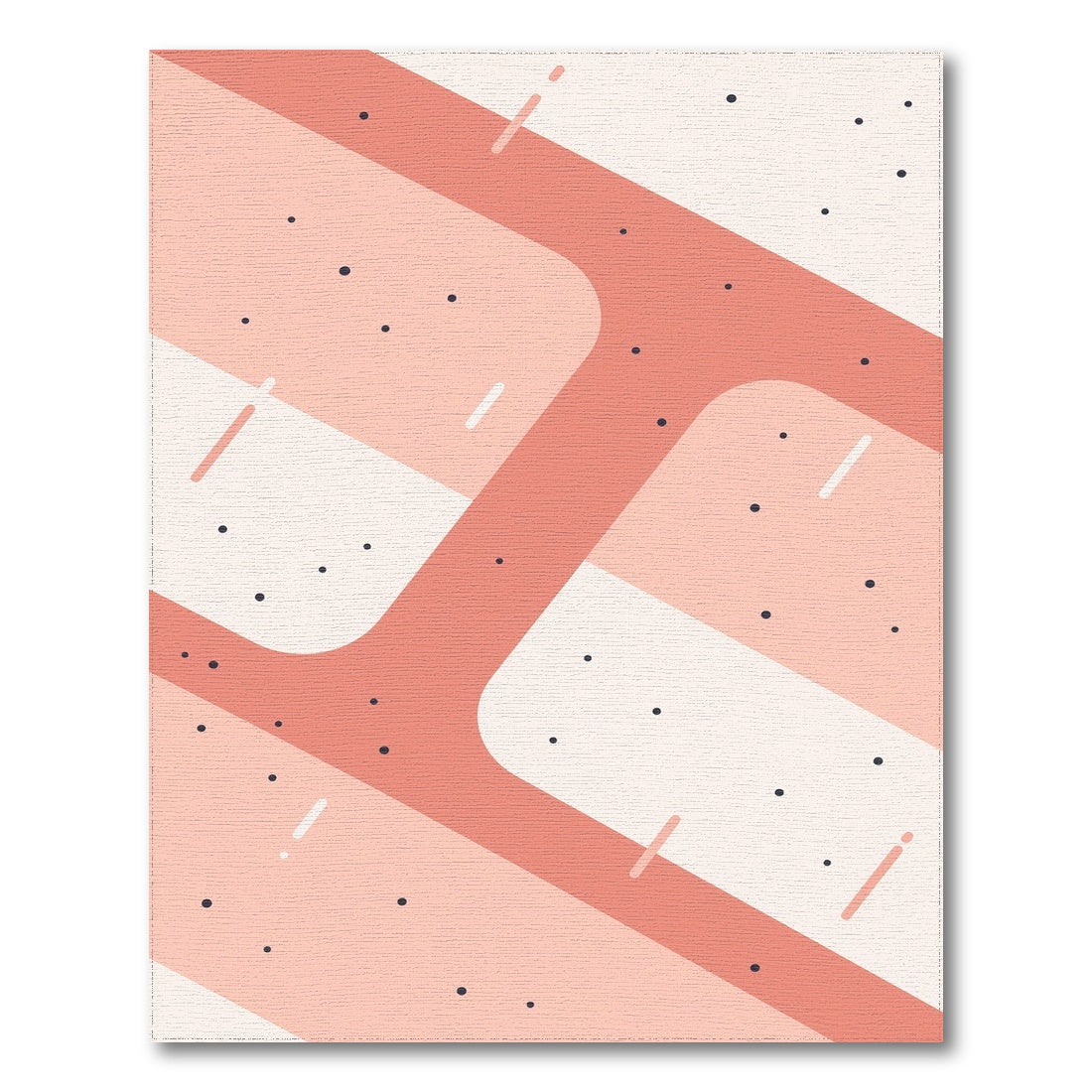 Pink Geometric Modern No. 3 Area Rug