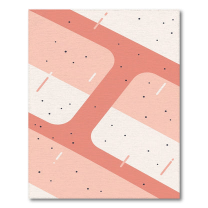 Pink Geometric Modern No. 3 Area Rug
