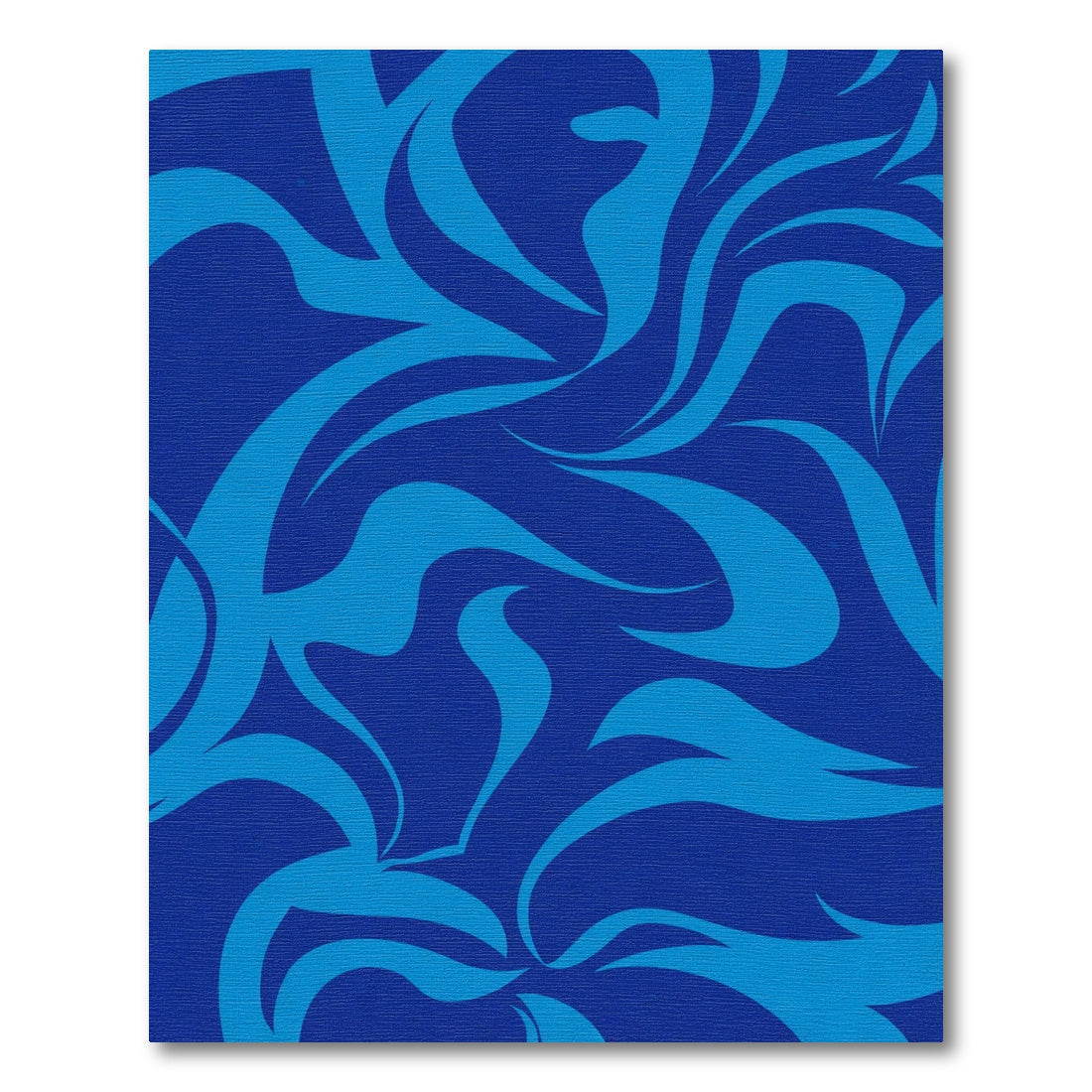 Deep Blue Abstract Flowing Waves Rug