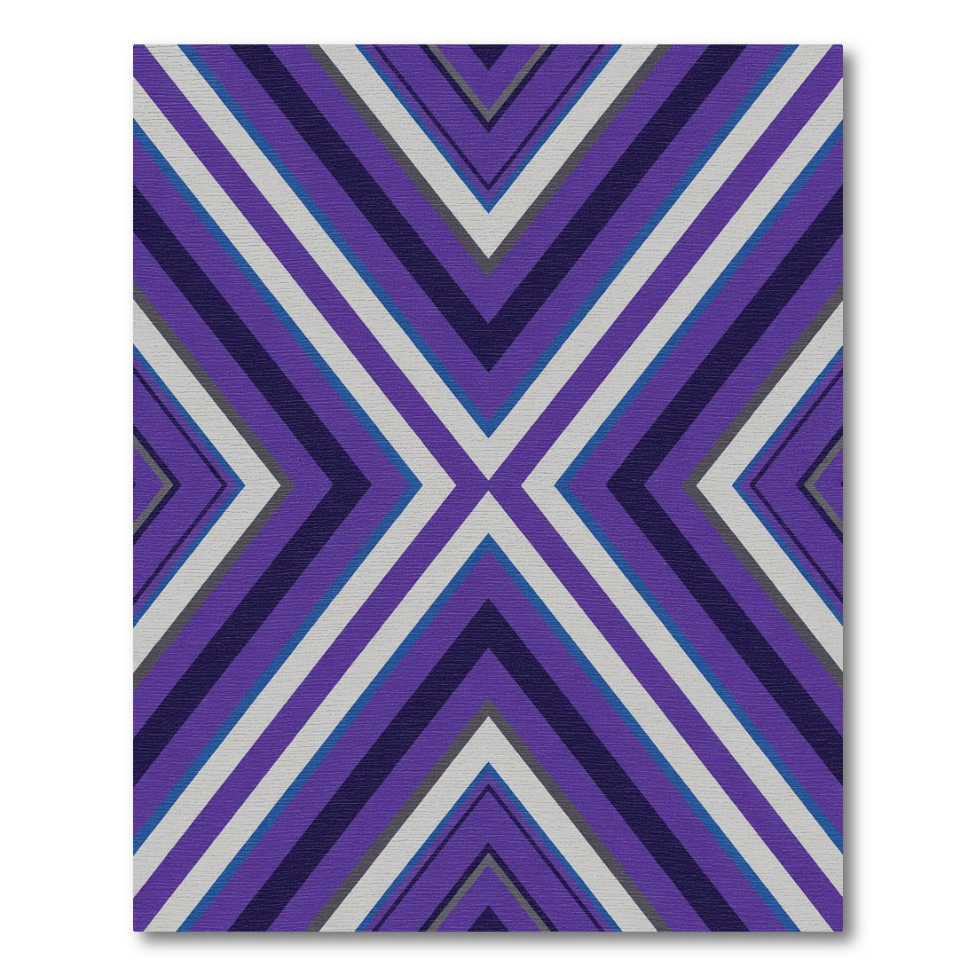 Bold Violet Angled Chevron Rug