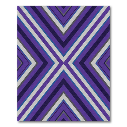 Bold Violet Angled Chevron Rug