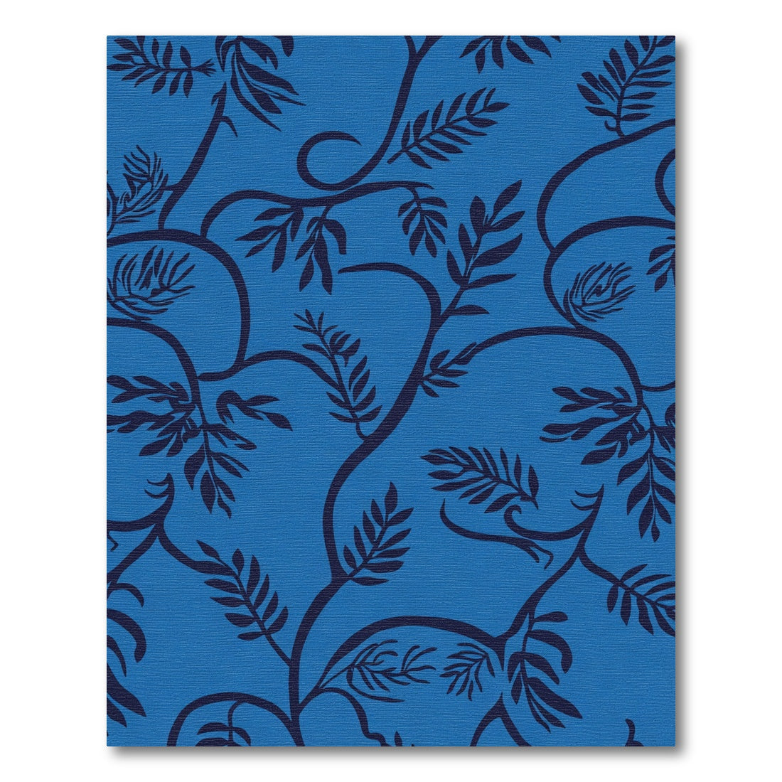 Deep Blue Vine Foliage Rug