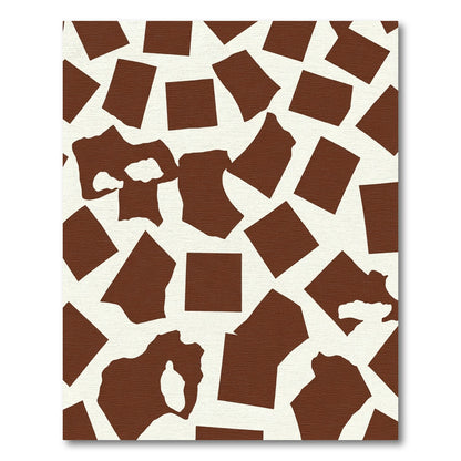 Brown Cream Irregular Shapes Rug