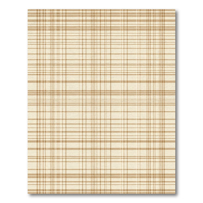 Contemporary Beige Tartan Composed Rug