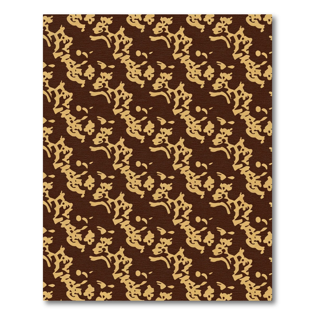 Terra Cotta Abstract Organic Repeat Rug