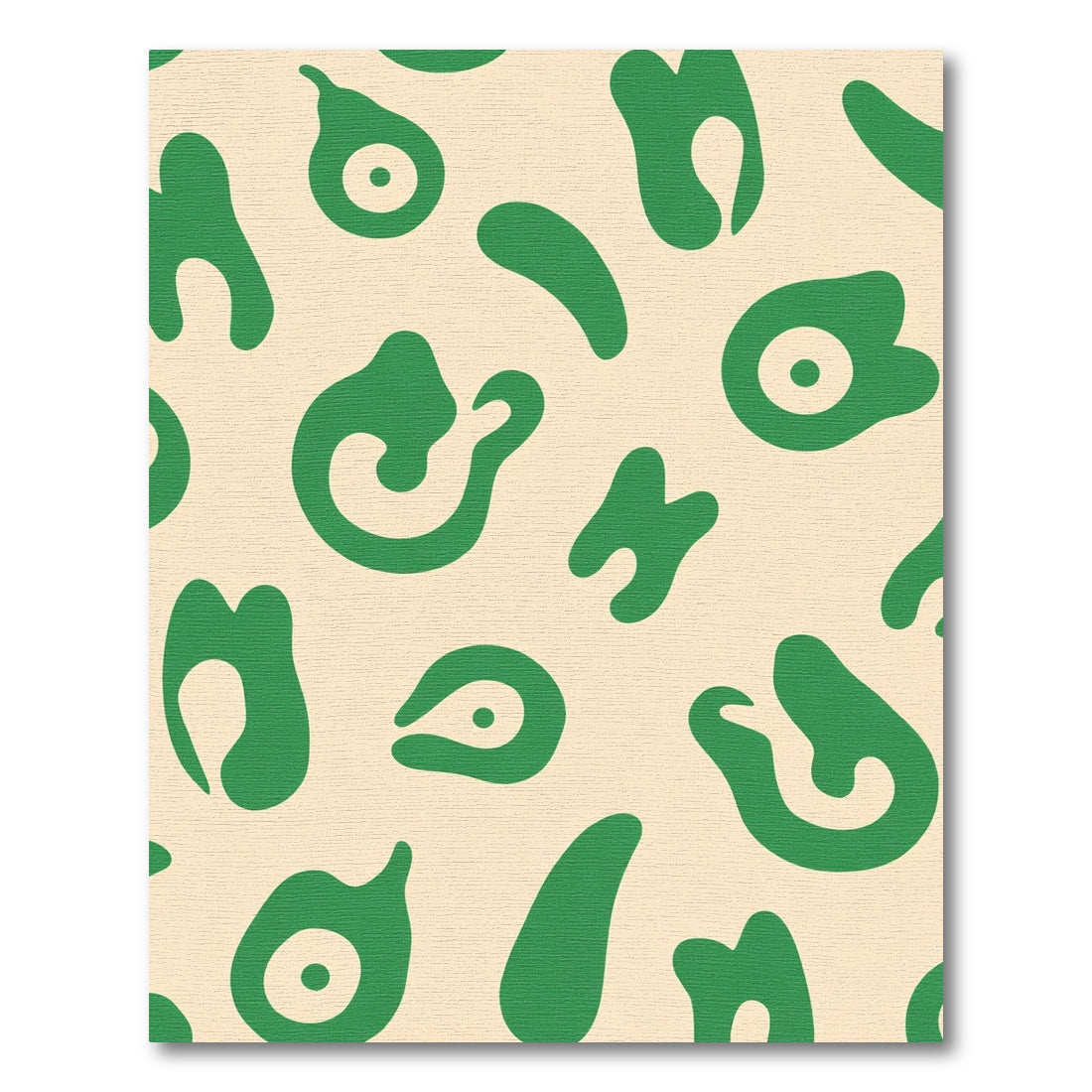 Green Organic Abstract Forms Rug