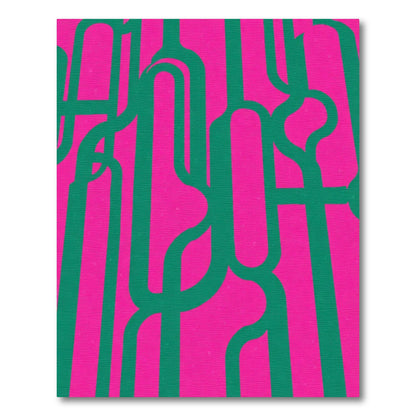 Hot Pink Emerald Swirls Rug