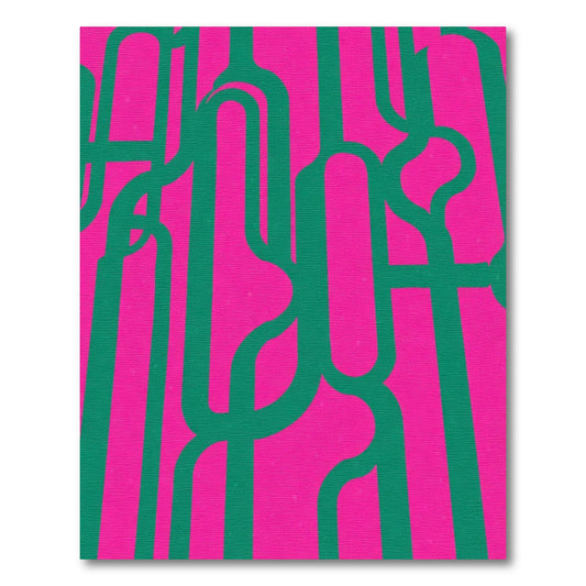 Hot Pink Emerald Swirls Rug
