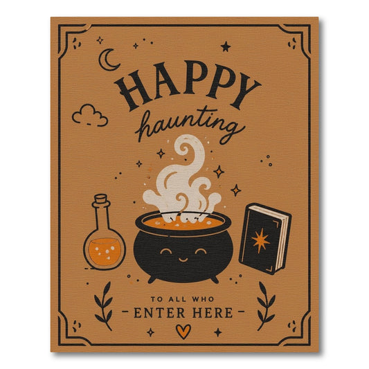 Happy Haunting Cauldron Halloween Area Rug