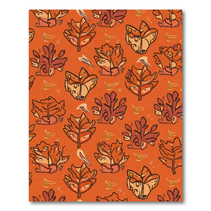 Whimsical Autumn Fox Foxes Foliage Rug
