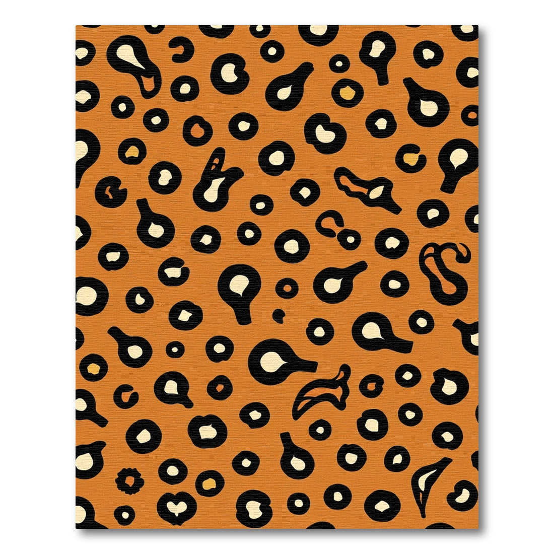Orange Black Cream Spotted Abstract Spots Rug