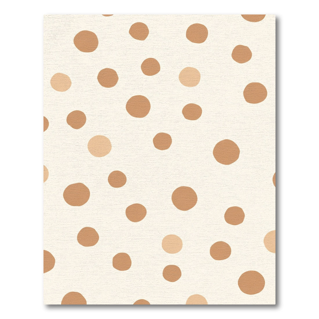 Neutral Tan Polka Dot Scatter Rug