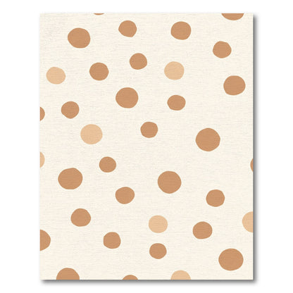 Neutral Tan Polka Dot Scatter Rug