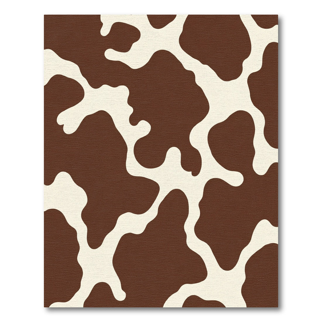 Brown White Holstein Splatter Rug
