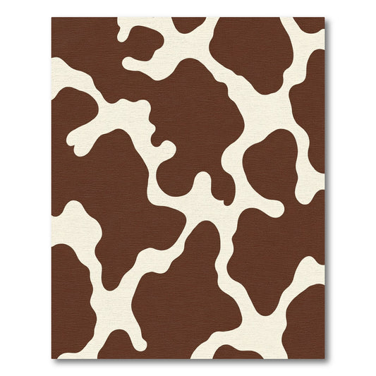 Brown White Holstein Splatter Rug