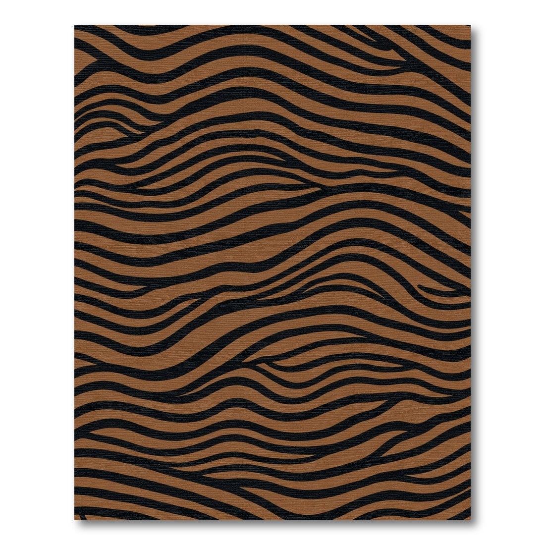 Brown Black Wavy Stripe Rug