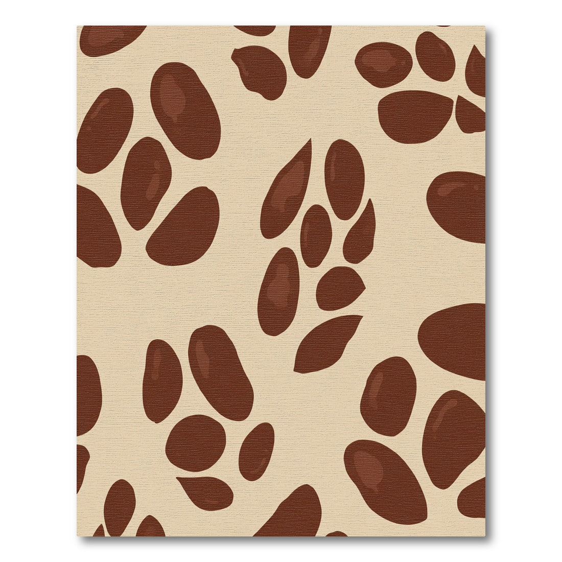 Brown Coffee Bean Abstract Rug