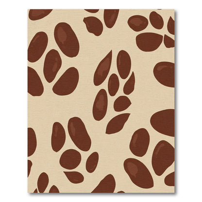 Brown Coffee Bean Abstract Rug