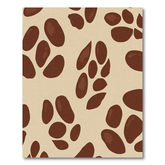 Brown Coffee Bean Abstract Rug