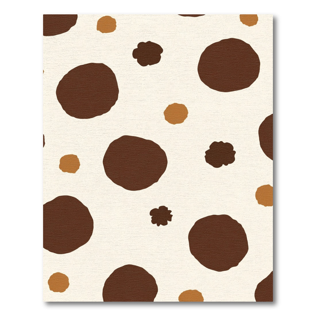 Brown Cream Polka Dot Spot Rug