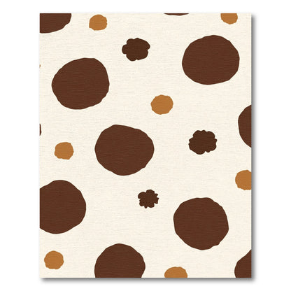 Brown Cream Polka Dot Spot Rug
