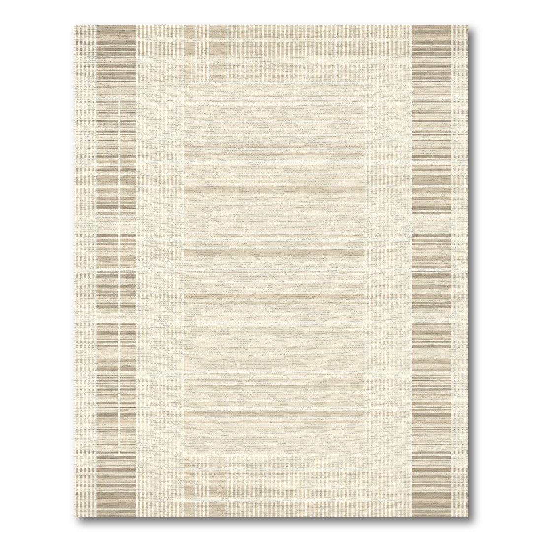 Neutral Stripe Rectangular Grid Arrangement Rug