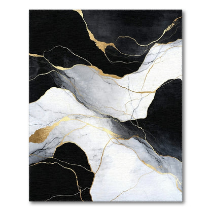 Abstract Area Black White Abstract Marble Area Rug