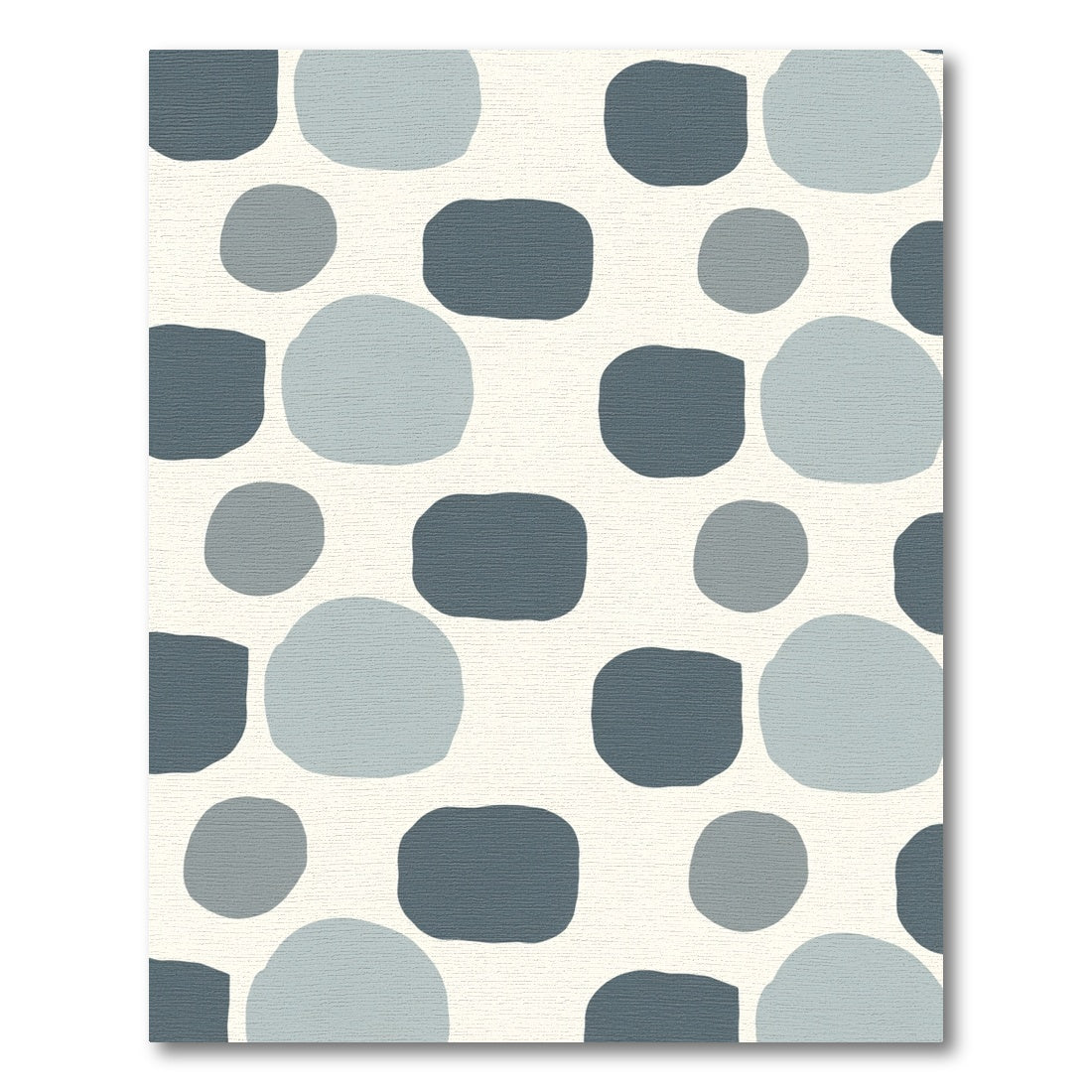 Cool Blue Pebble Abstract Composition Rug