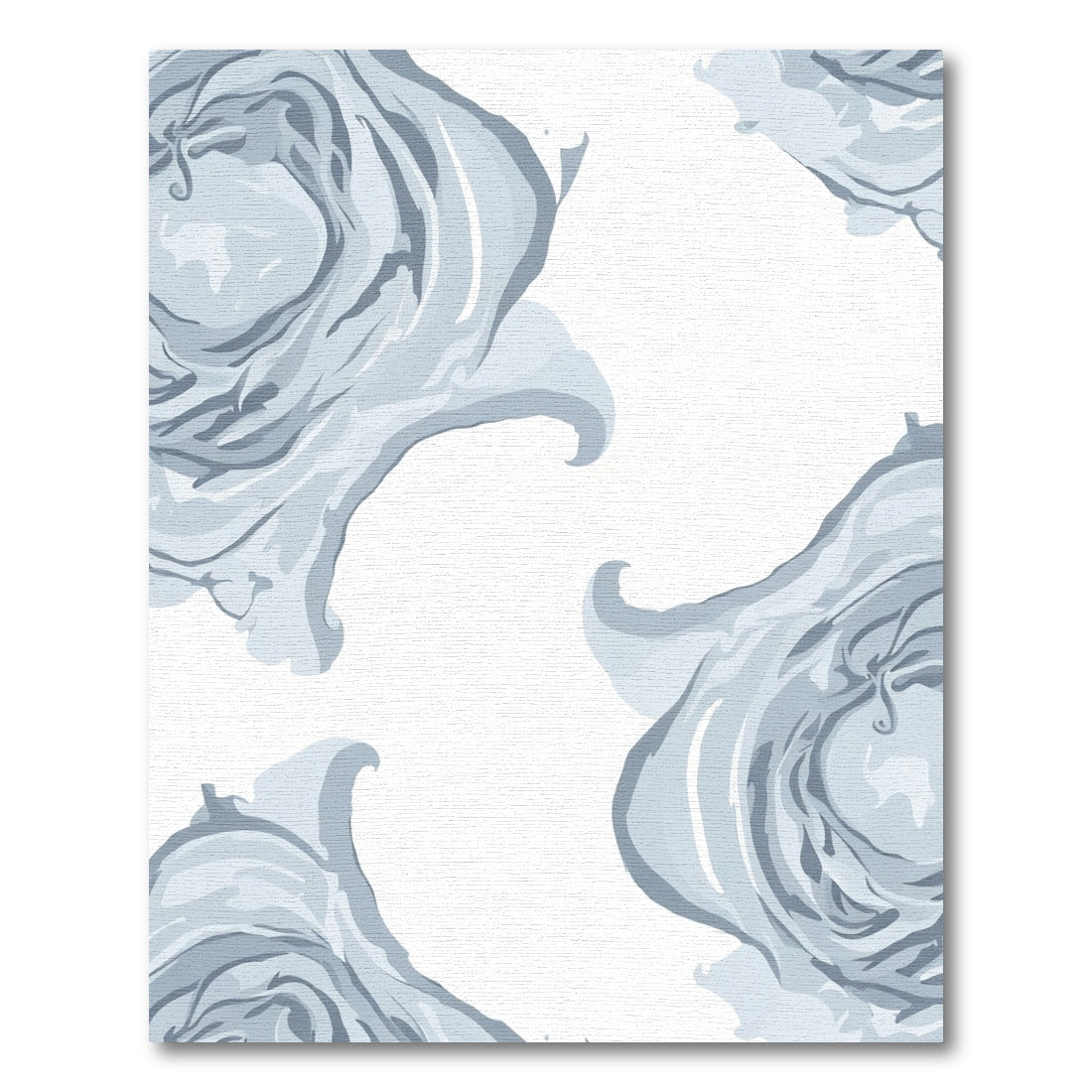 Serene Gray Swirl Abstract Rug