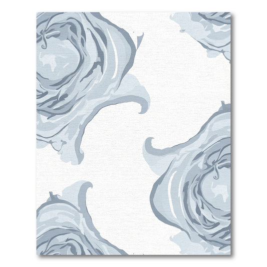 Serene Gray Swirl Abstract Rug