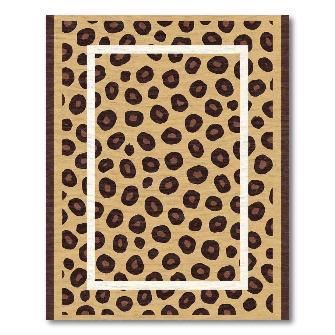 Bold Leopard Spot Border Rug