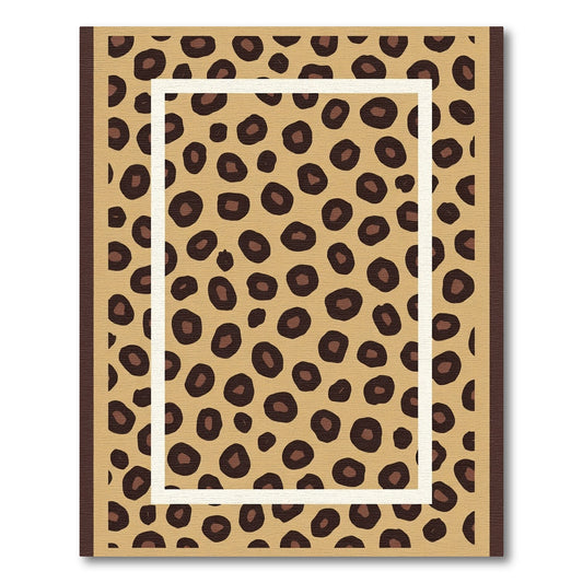Bold Leopard Spot Border Rug