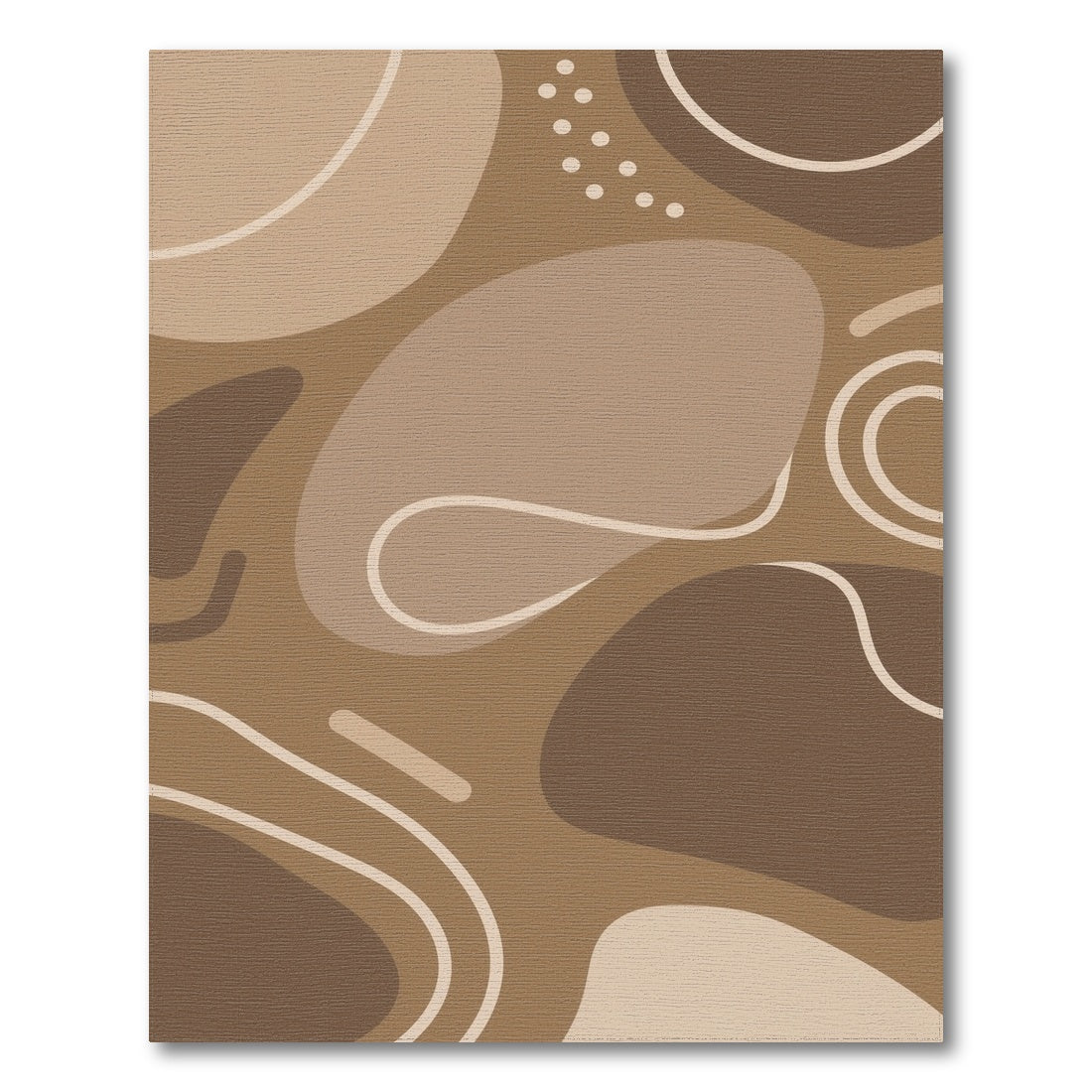 Organic Abstract Brown Area Rug