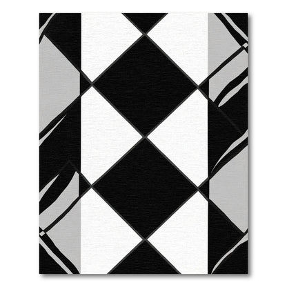 Monochromatic Geometric Diamond Grid Rug